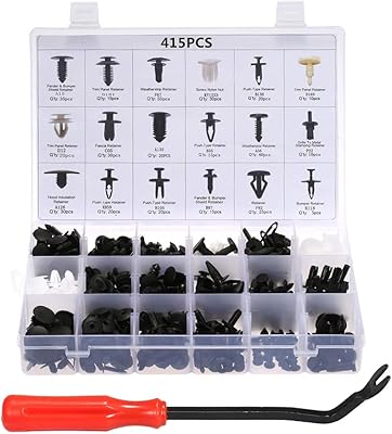 Jeu de boulons en plastique de voiture, kit de fixations et de fixations