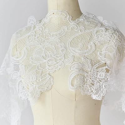 Ruban de dentelle française en maille noire et blanche pour la couture, l'artisanat