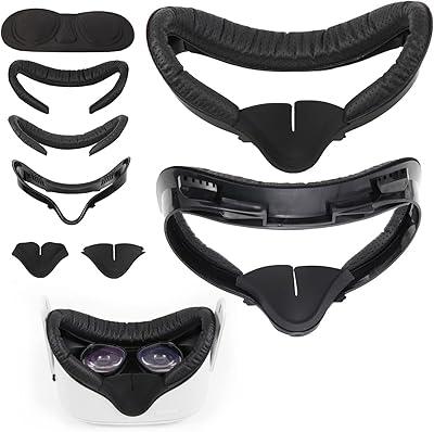 Orthèse faciale ergonomique extensible vr avec coussinets faciaux de remplacement en mousse