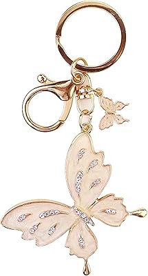 Porte-clés papillon, porte-clés mignons, cadeau papillon, porte-clés diamant brillant en cristal, accessoires papillon