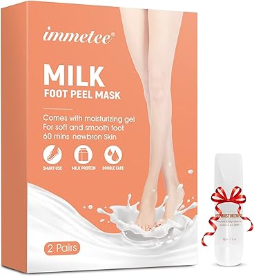 Masque exfoliant pour les pieds au lait amity, testé dermatologiquement - répare
