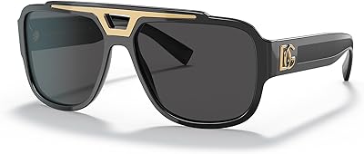 Lunettes de soleil dolce & gabbana pour hommes dg 4389, noir brillant 59/16/145