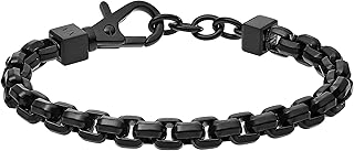 Bracelet chaîne armani exchange en acier inoxydable parsemé de pierres précieuses