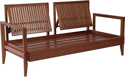 Canapé tramontina mood en bois de jatoba brésilien certifié fsc avec accoudoirs