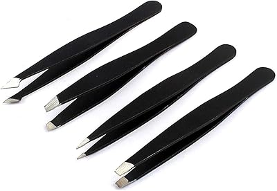 Ensemble de pinces professionnelles en acier inoxydable (4 pièces) - pincettes de précision