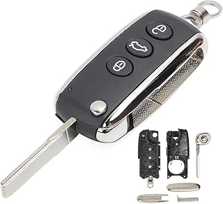 Étui de clé télécommande à 3 boutons keysoo pour bentley continental