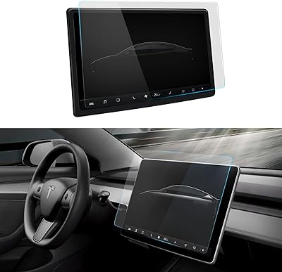 Protecteur d'écran en verre trempé mat compatible avec tesla model 3 / model