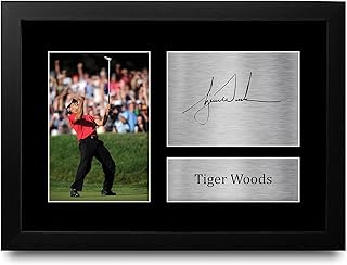 Cadeau commercial hwc de fr tiger woods avec un cadre au format a4