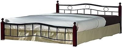 Lit double queen size awf al wadi furniture® en bois et acier