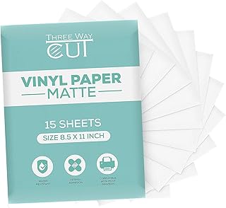 Papier autocollant en vinyle mat imprimable pour imprimante à jet d'encre et laser