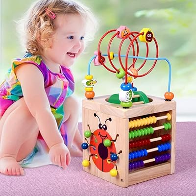 Honelevo bébé éducation précoce jeu multifonctionnel en bois jouet d'intelligence pour bébés nourrissons.