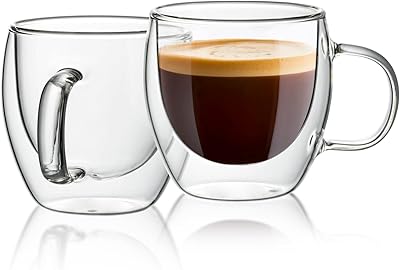 Lot de 2 tasses à café en verre swiss 4601 - tasses