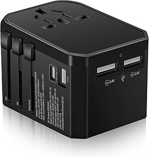Adaptateur de voyage universel accloo pd 45 w, adaptateur de voyage international