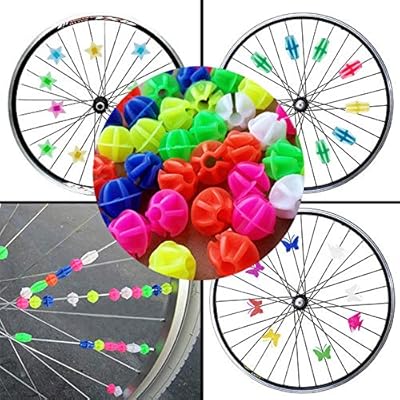 72 pièces spock roue en plastique perle de vélo enfants boucle