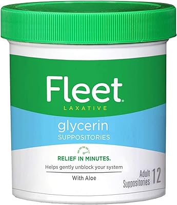 Suppositoires laxatifs à la glycérine fleet | 12 suppositoires dans un pot. Diaytar : Des offres irrésistibles chaque jour
