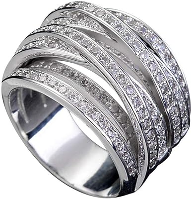 Bague en argent sterling 925, magnifique bague géométrique en zircon aaa pour femme
