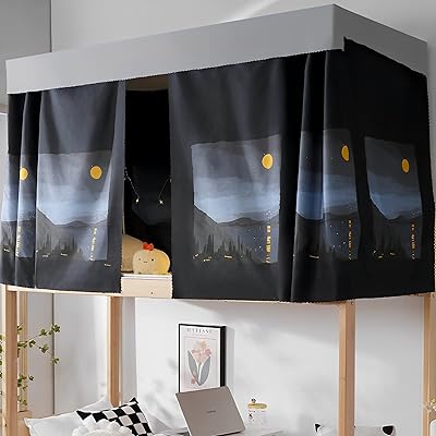 Rideaux de lit superposé pour dortoir rideaux occultants en tissu respirant