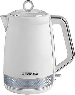 Bouilloire électrique lumineuse murphy richard, 1,7 litre, blanche, 108021