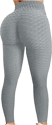 Leggings tik pour femmes butt lift tiktok ribbed l gris