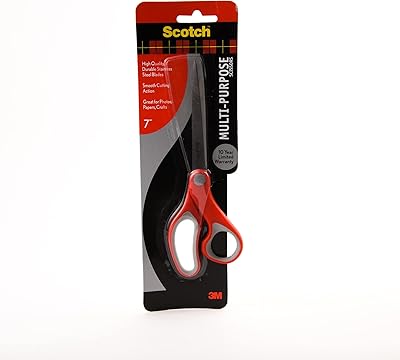 Ciseaux multi-usages scotch, rouge/gris 7 pouces