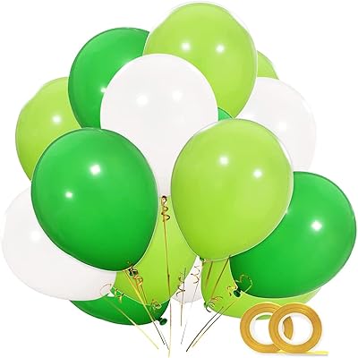 Party time - kit de 30 ballons en latex vert citron, vert menthe