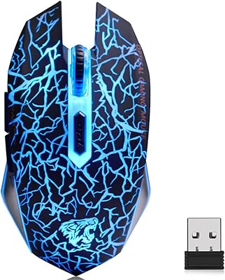 Souris de jeu sans fil rechargeable c10, souris optique silencieuse, lumière led 7