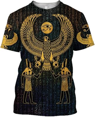 T-shirt homme egypte ancienne dieux déesses pharaon imprimé 3d t-shirts à