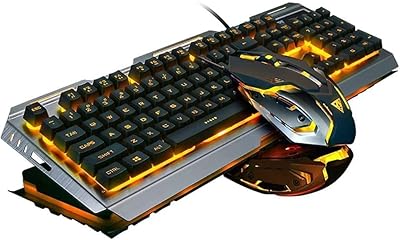 Ensemble clavier et souris de jeu mécaniques smiley à grande texture avec rétroéclairage