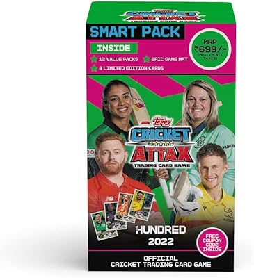 Jeu de cartes tops cricket attax 2022 - jeu de cartes à collectionner
