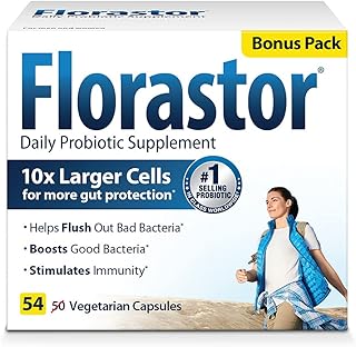 Supplément probiotique quotidien florastor pour hommes et femmes, 250 mg ; 54 gélules