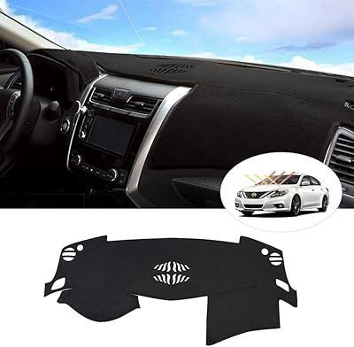 Housse de tableau de bord en flanelle outorder compatible avec nissan altima 2013-2018
