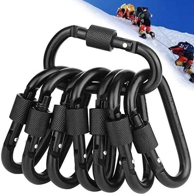 Mousqueton robuste, 8 pièces en acier inoxydable en forme de d, mousqueton à