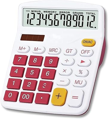 Calculatrice de bureau à double alimentation à énergie solaire mingshin, grand écran lcd