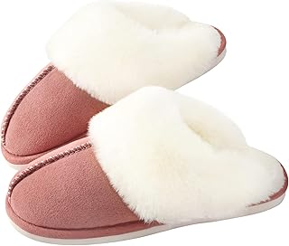 Pantoufles confortables en fausse fourrure pour femmes, chaussures de maison en mousse à