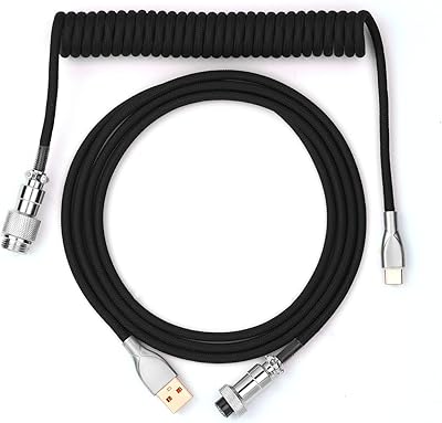 Câble pour clavier mécanique epomaker tpu, 1,8 mètres de long, enroulé de type