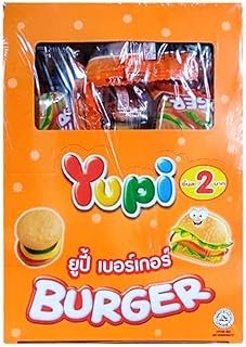Pack de bonbons yupi burger jelly gummy à saveur de fruits mélangés 24
