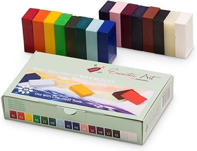 Ensemble de base de 16 cires colorées pour art encaustique