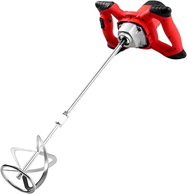 Bétonnière électrique morelian 2100w, bétonnière portable 6 vitesses pour mortier, peinture à l'argile