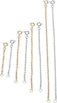 Rallonge de collier en argent, extension de collier, breloque de bijoux en acier inoxydable pour la fabrication de bijoux. Diaytar : Le choix malin des consommateurs sénégalais