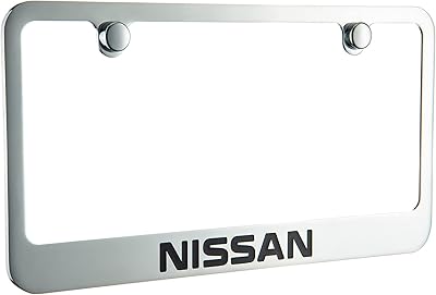 Cadre d'immatriculation chromé nissan sous licence officielle