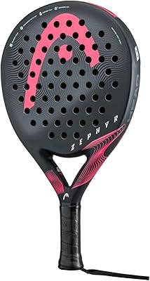 Raquette head paddle 2023 de zephyr, noir/rose - 345 grammes, ronde, rose