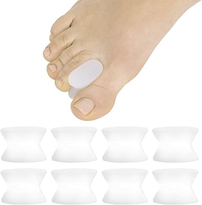 Séparateurs d'orteils (8 pièces) orteils superposés distributeurs de gel de silicone pour hommes