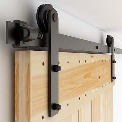 Ccjh kit de quincaillerie pour porte de grange coulissante simple en acier au