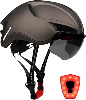 Casque de vélo pour adulte shinmax casque homme avec lunettes magnétiques amovibles
