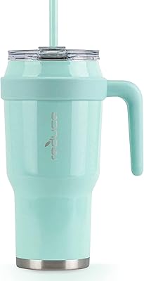 Tasse réduire de 40 oz avec poignée et paille acier