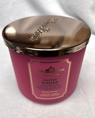 Bath & body works white barn bougie à 3 mèches avec huiles parfumées