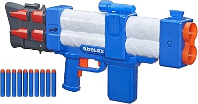 Nerf roblox arsenal : blaster de fléchettes laser pulsé, 10 fléchettes elite, clip