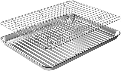 Plaque de cuisson amocog en acier inoxydable avec grille de refroidissement, plaque