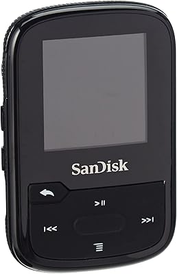 Lecteur mp3 bluetooth portable sandisk clip sport plus, 32 go - noir