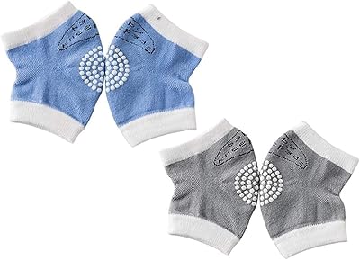 Genouillères antidérapantes star babies pour ramper pour garçons - multicolore, paquet de 2